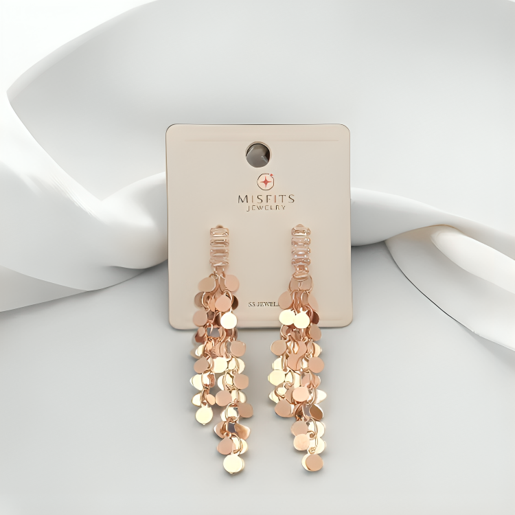 Cascading Coin Earrings