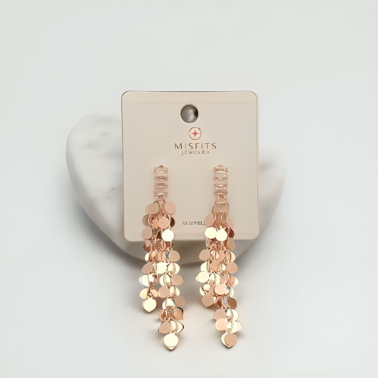 Cascading Coin Earrings