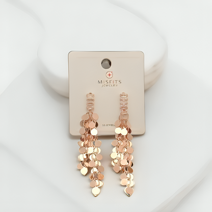 Cascading Coin Earrings