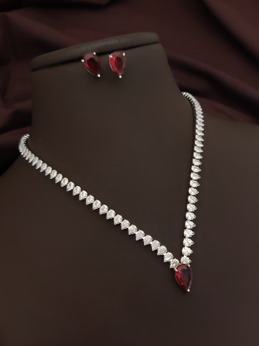 Crimson Elegance Jewelry Set