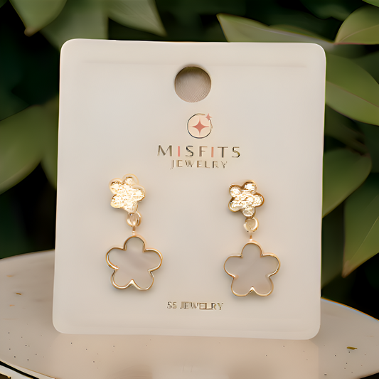 Misfits Jewelry - Floral Drop Earrings