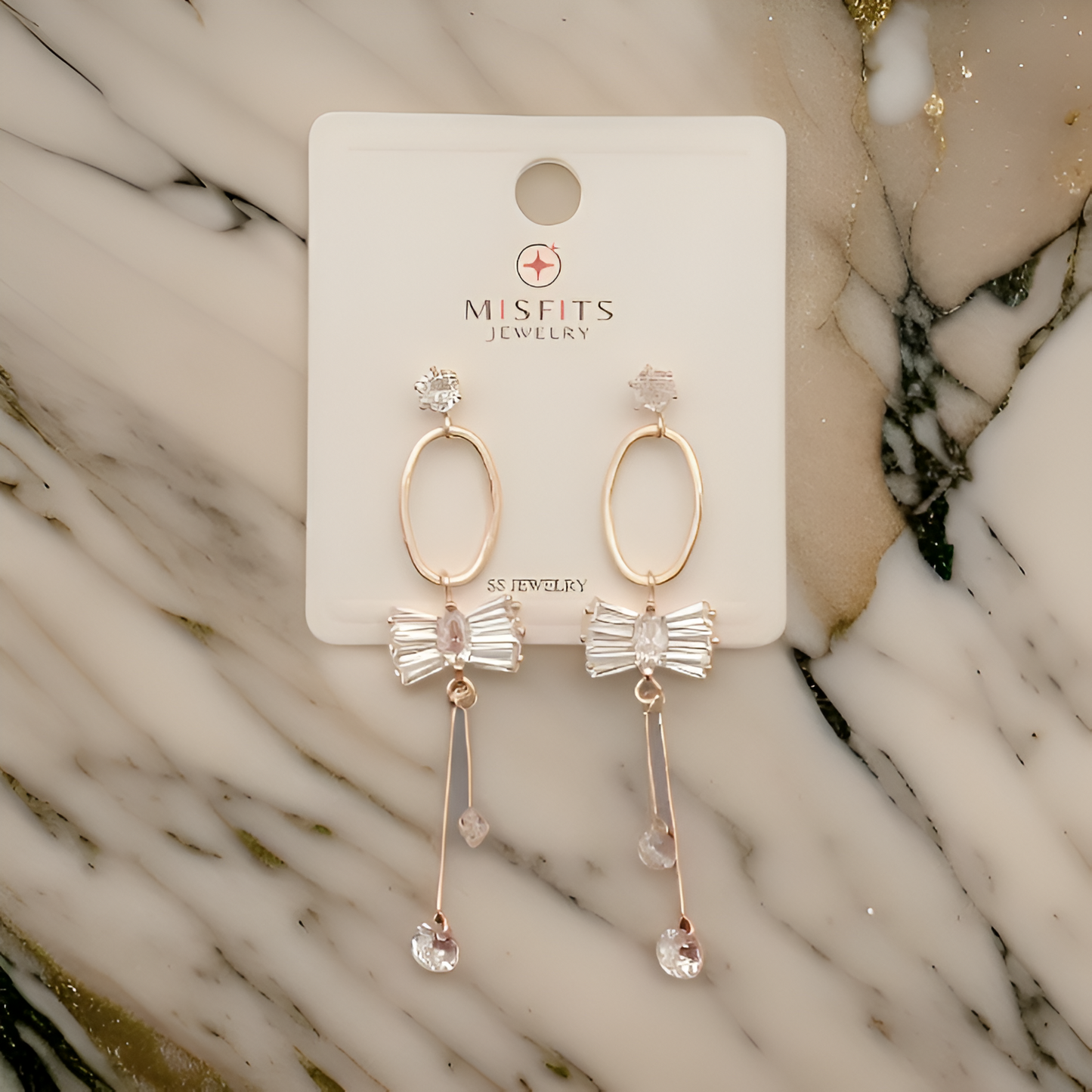 Bow Drop wedding earrings